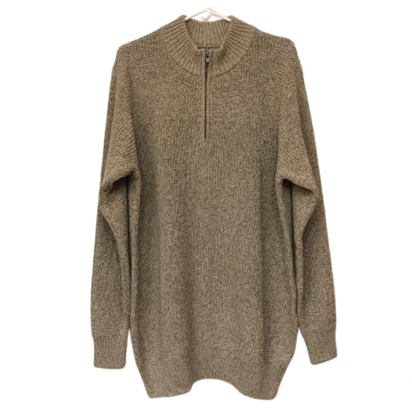 Red Head 1/4 Zip Pullover Knit Sweater XLT XL Tall New Tan - Picture 8 of 9